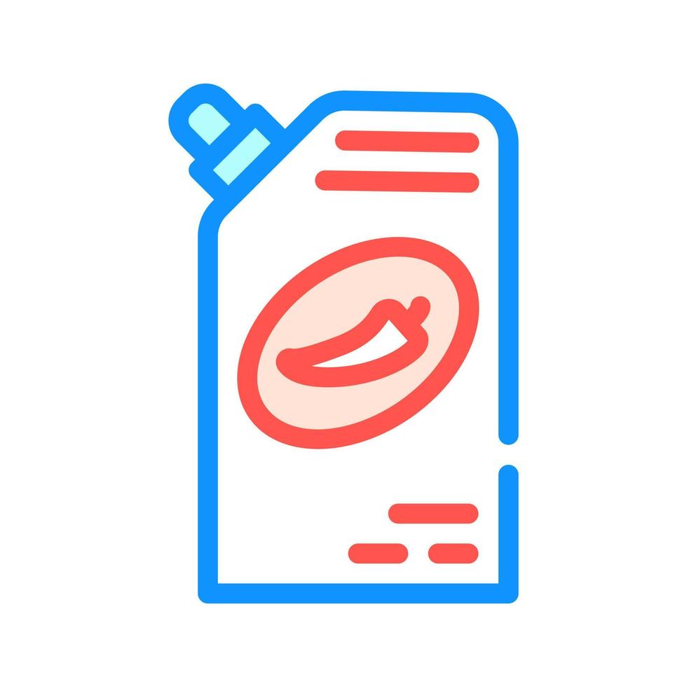 ketchup spicy sauce color icon vector illustration