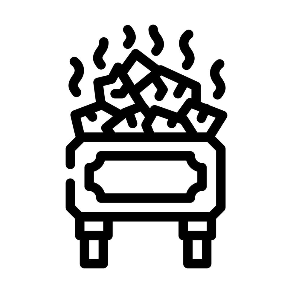 sauna relajarse línea icono vector ilustración plana