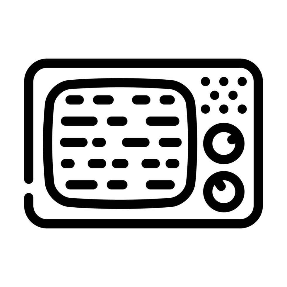 tv retro television device line icon vector illustration