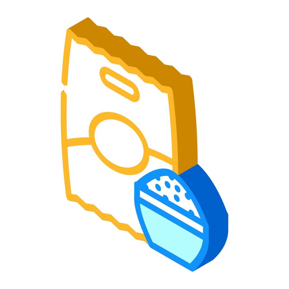 rice food gluten free isometric icon vector illustration