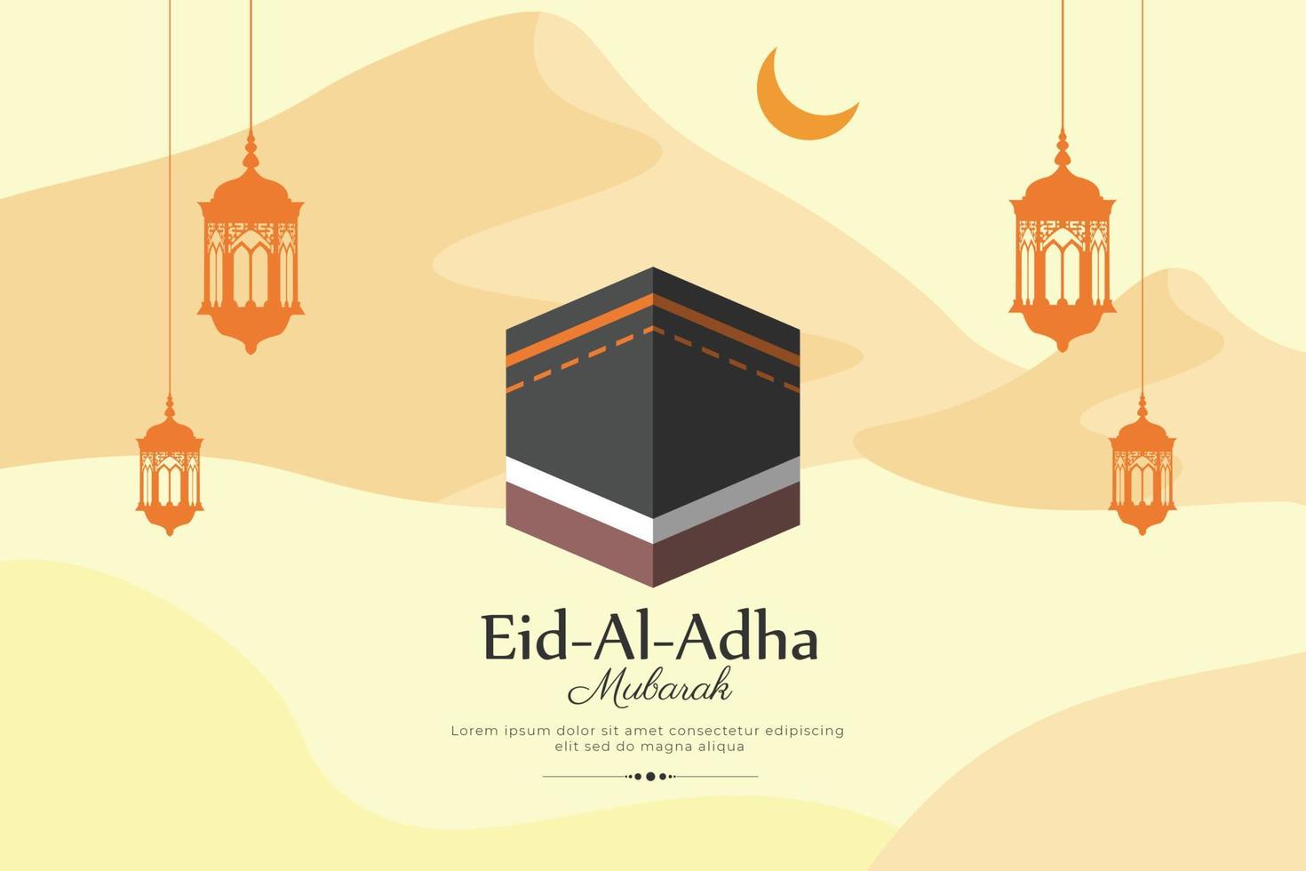 fondo islámico eid al adha mubarak vector