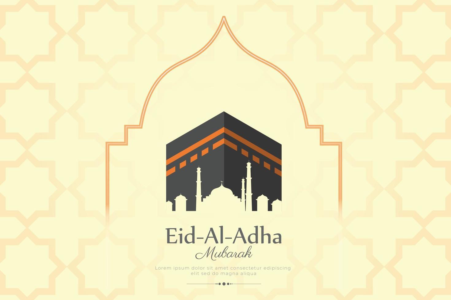 islamic background eid al adha mubarak vector