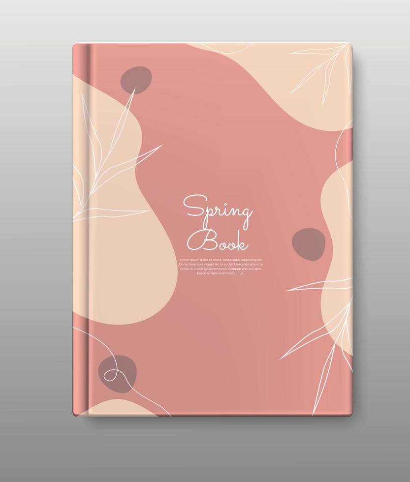 spring book cover minimalis botanical art vector