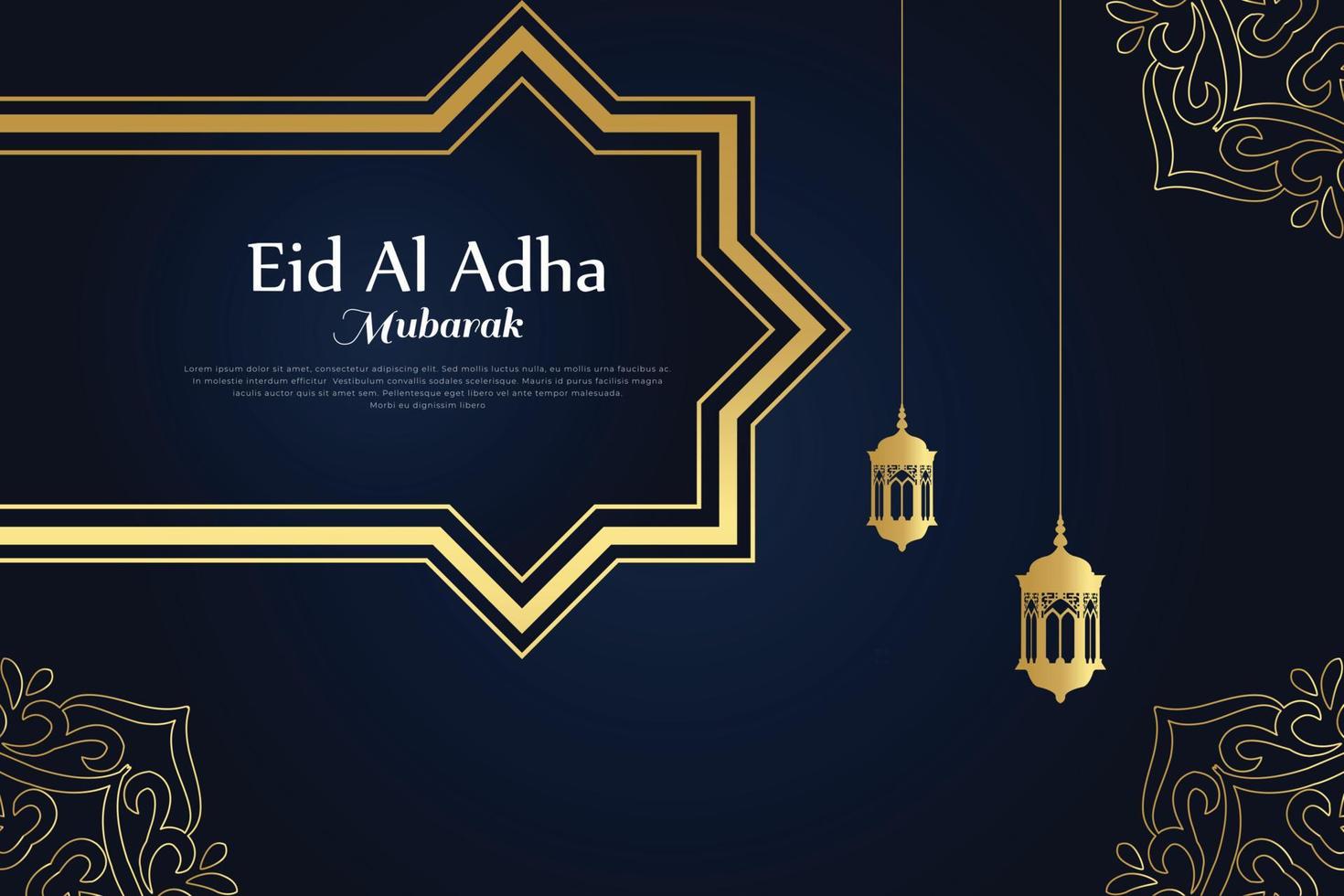 fondo islámico eid al adha mubarak vector