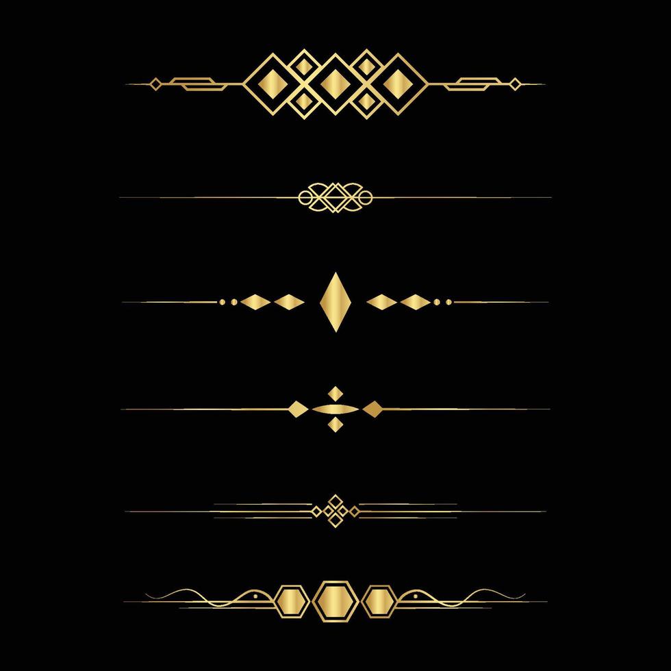 dividers collectrion art deco style vector