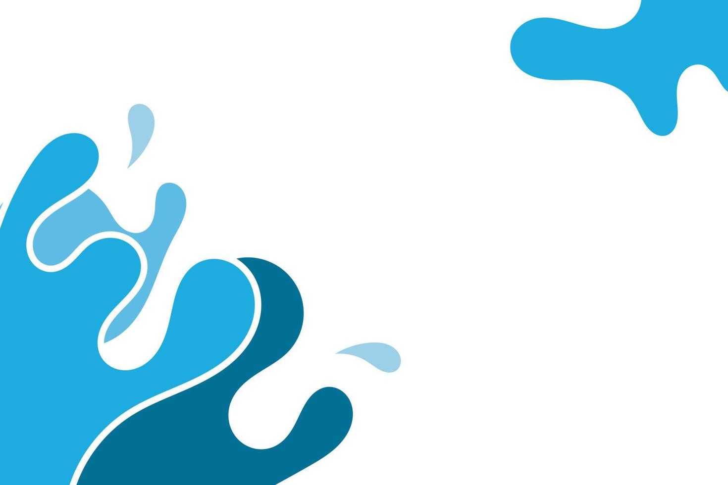 Blue wavy and squirt liquid background vector