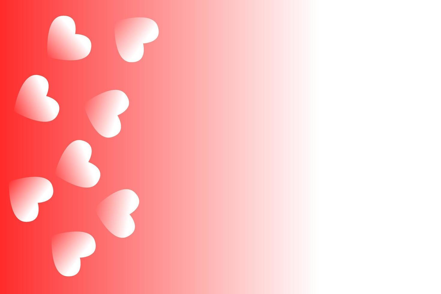 fondo degradado rojo con amor blanco vector