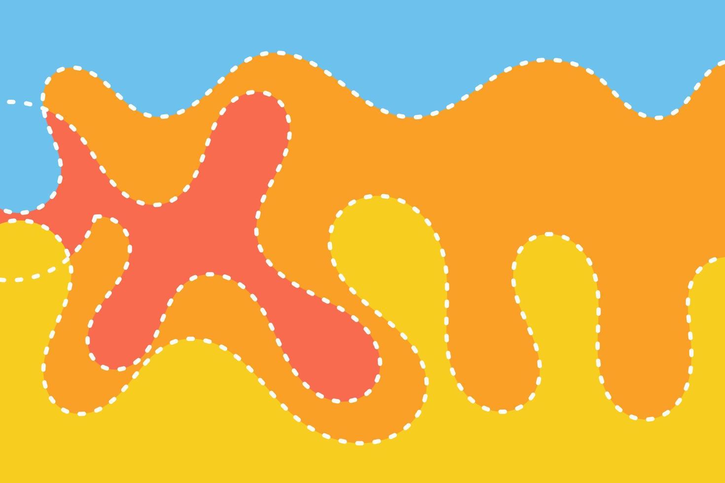 Wavy background with nice dotted outline vector