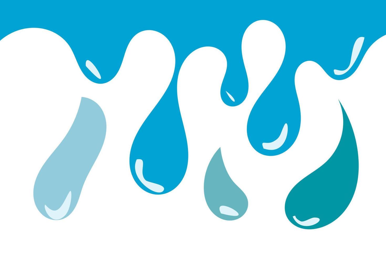 Liquid background blue water melts downwards vector