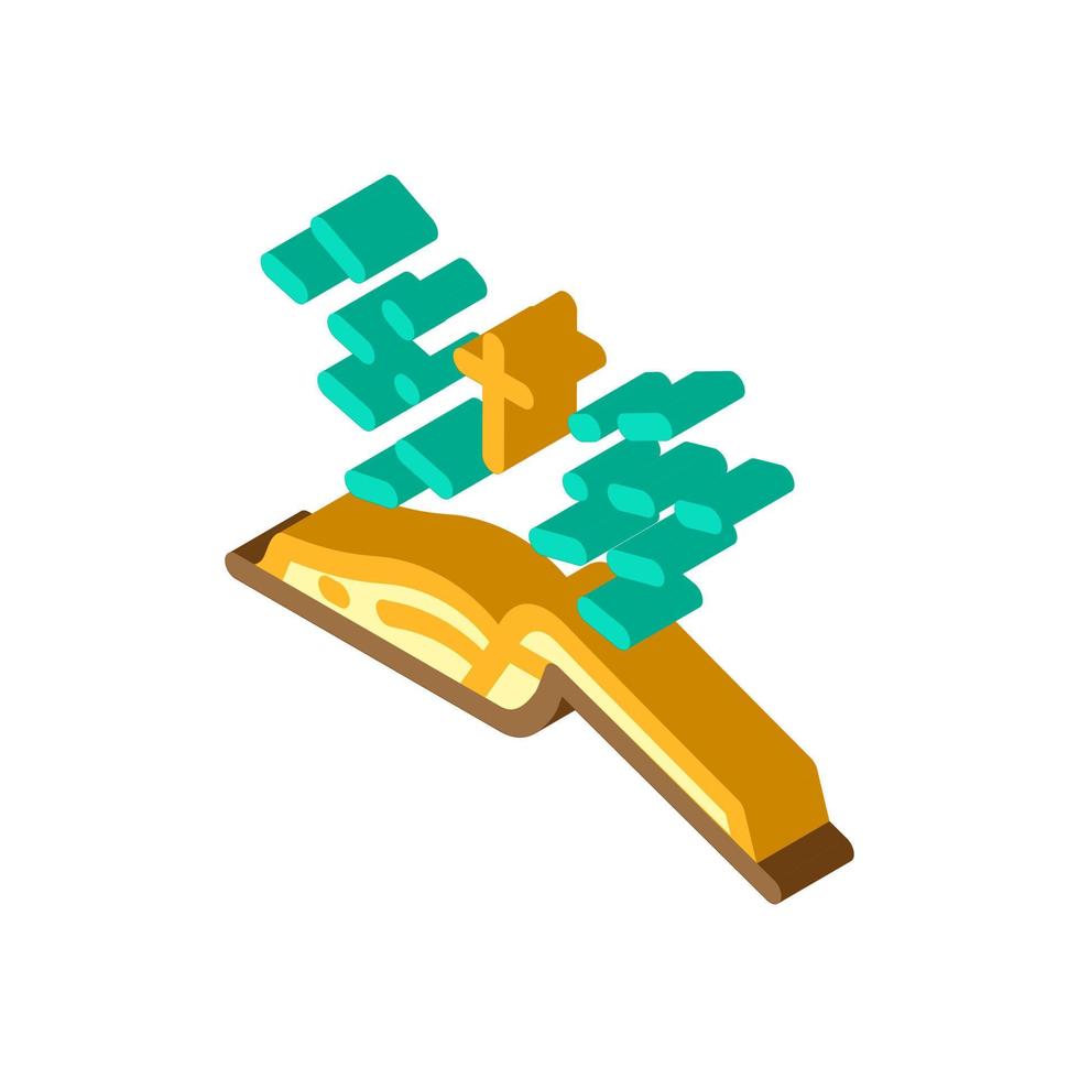 bible holy book isometric icon vector illustration