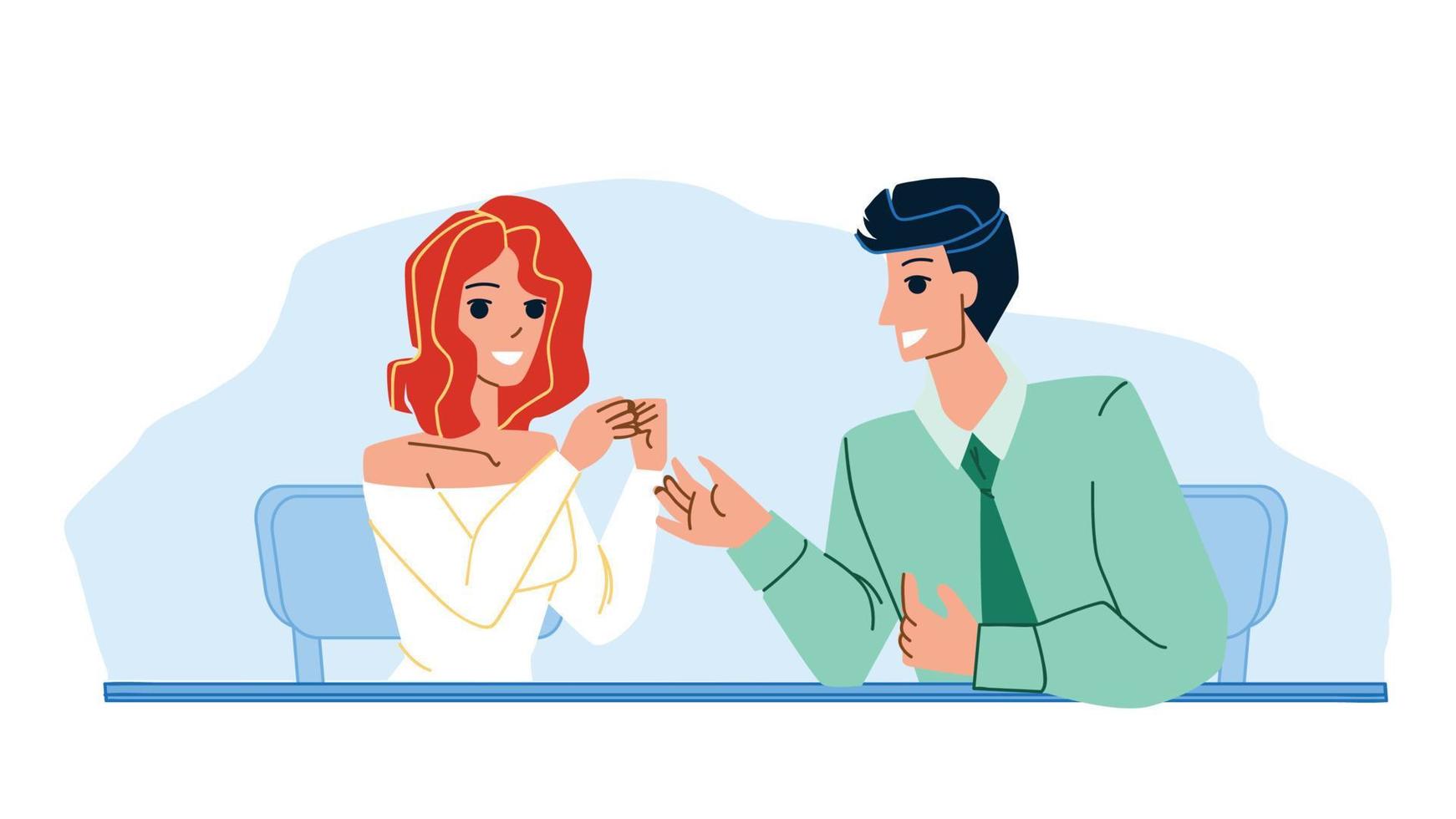 Business Negotiation Of Businesspeople Vector