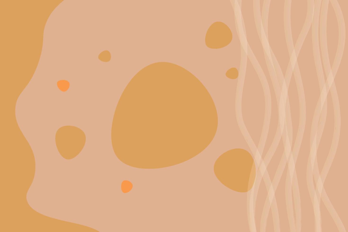 ilustración vectorial con estilo boho. plantillas elegantes de moda abstracta con líneas y formas abstractas orgánicas. beige neutro, fondo terracota en estilo boho. vector