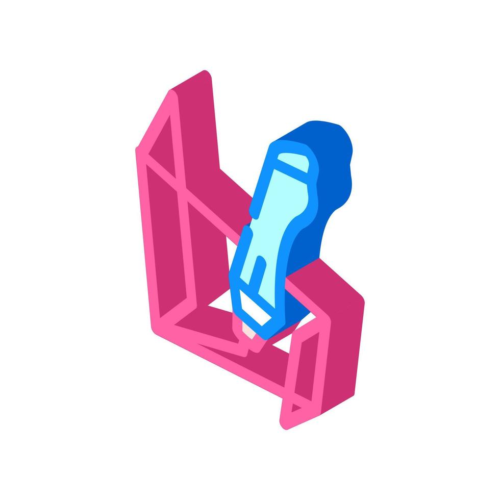 3d pen toy isometric icon vector illustration