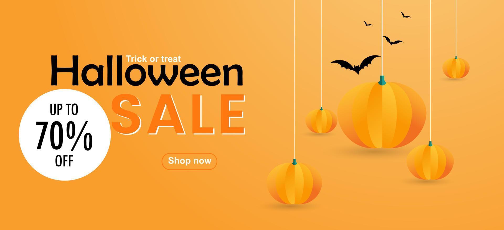 pumpkin and Halloween concept design. Halloween holiday. All Saints' Day vector