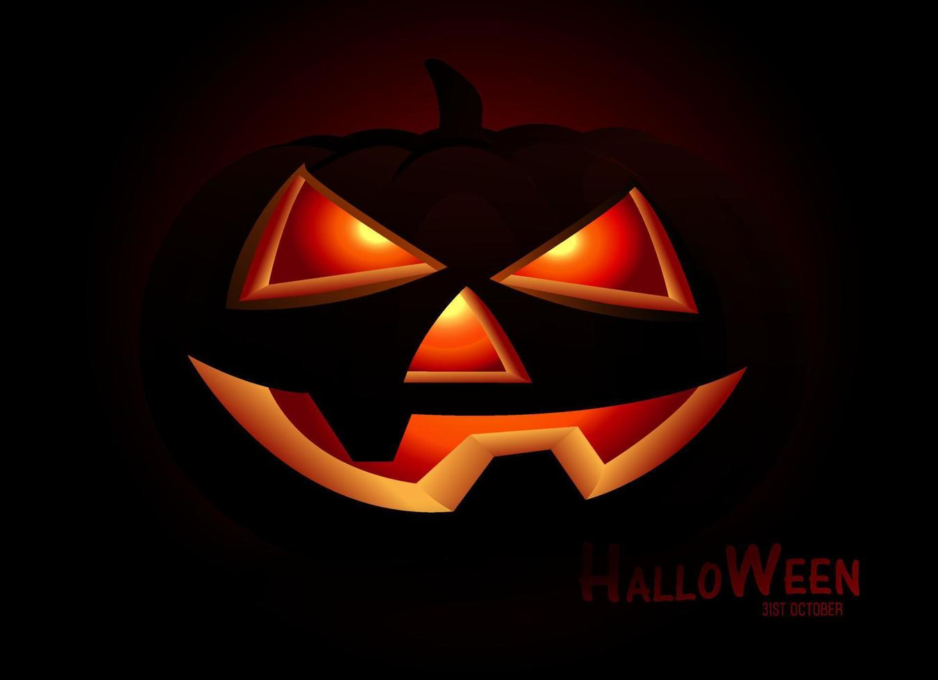 diseño de concepto de calabaza y halloween. vacaciones de halloween Todos los Santos vector