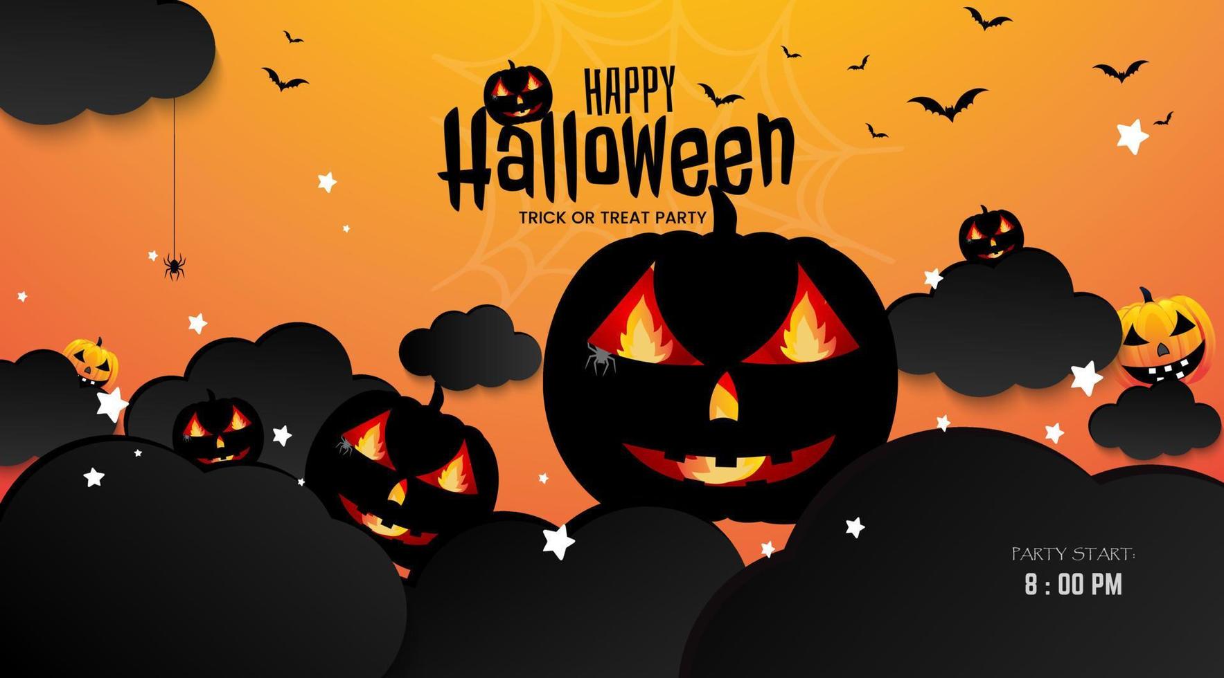 pumpkin and Halloween concept design. Halloween holiday. All Saints' Day vector