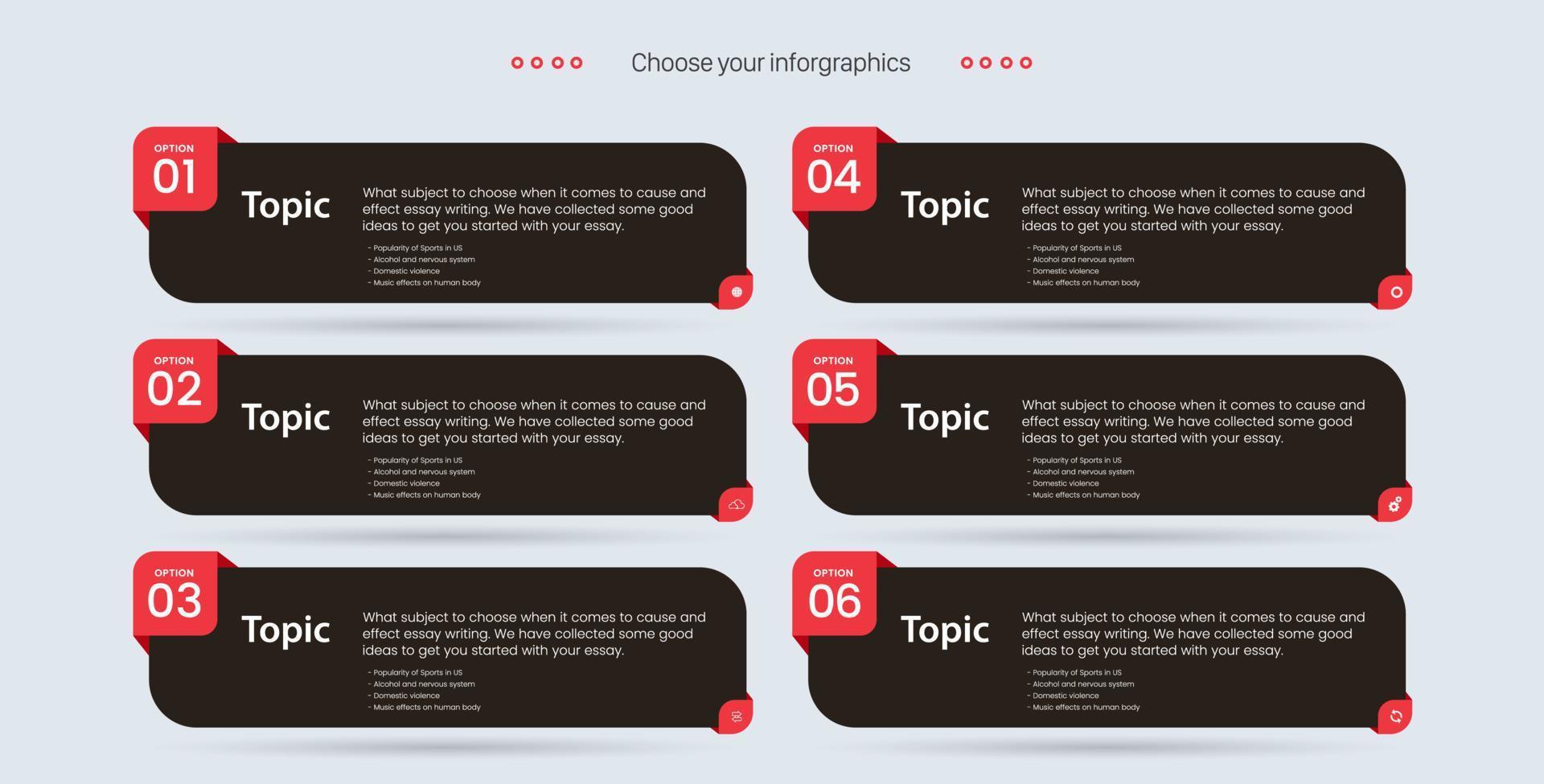 Infographic  five Layout Vector Illustration