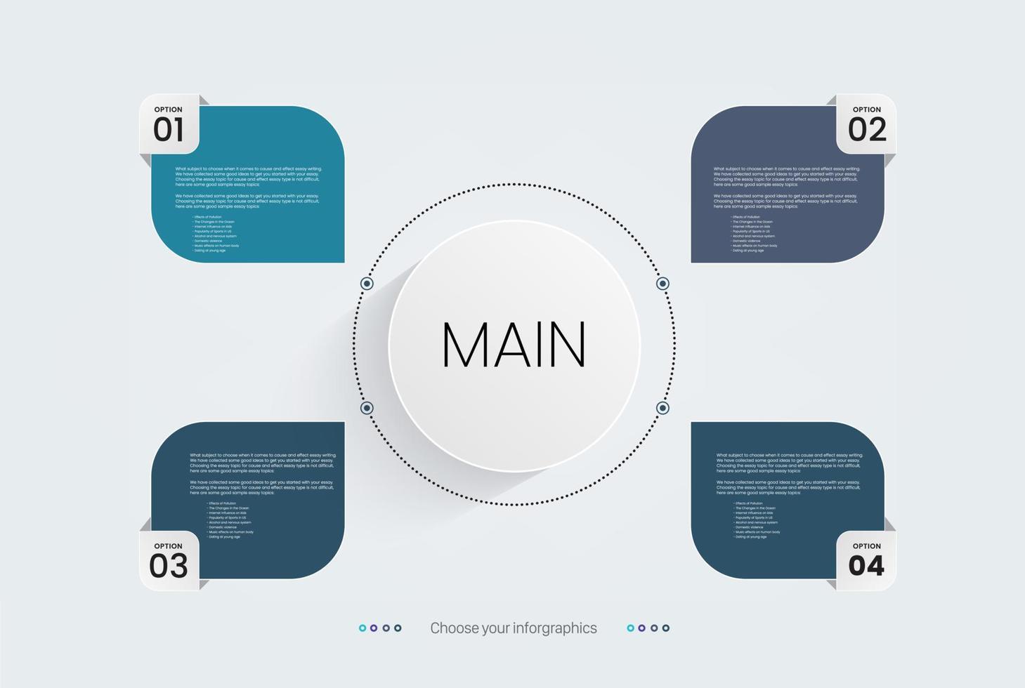 Infographic  five Layout Vector Illustration