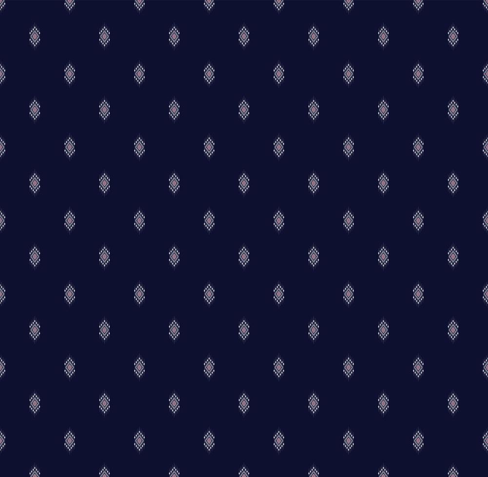 Geometric ethnic texture embroidery design with Dark Blue background or wallpaper and skirt,carpet,wallpaper,clothing,wrapping,Batik,fabric,sheet white triangle shapes Vector, illustration design vector