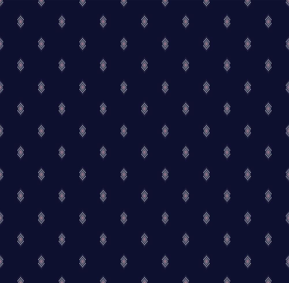 Geometric ethnic texture embroidery design with Dark Blue background or wallpaper and skirt,carpet,wallpaper,clothing,wrapping,Batik,fabric,sheet white triangle shapes Vector, illustration design vector