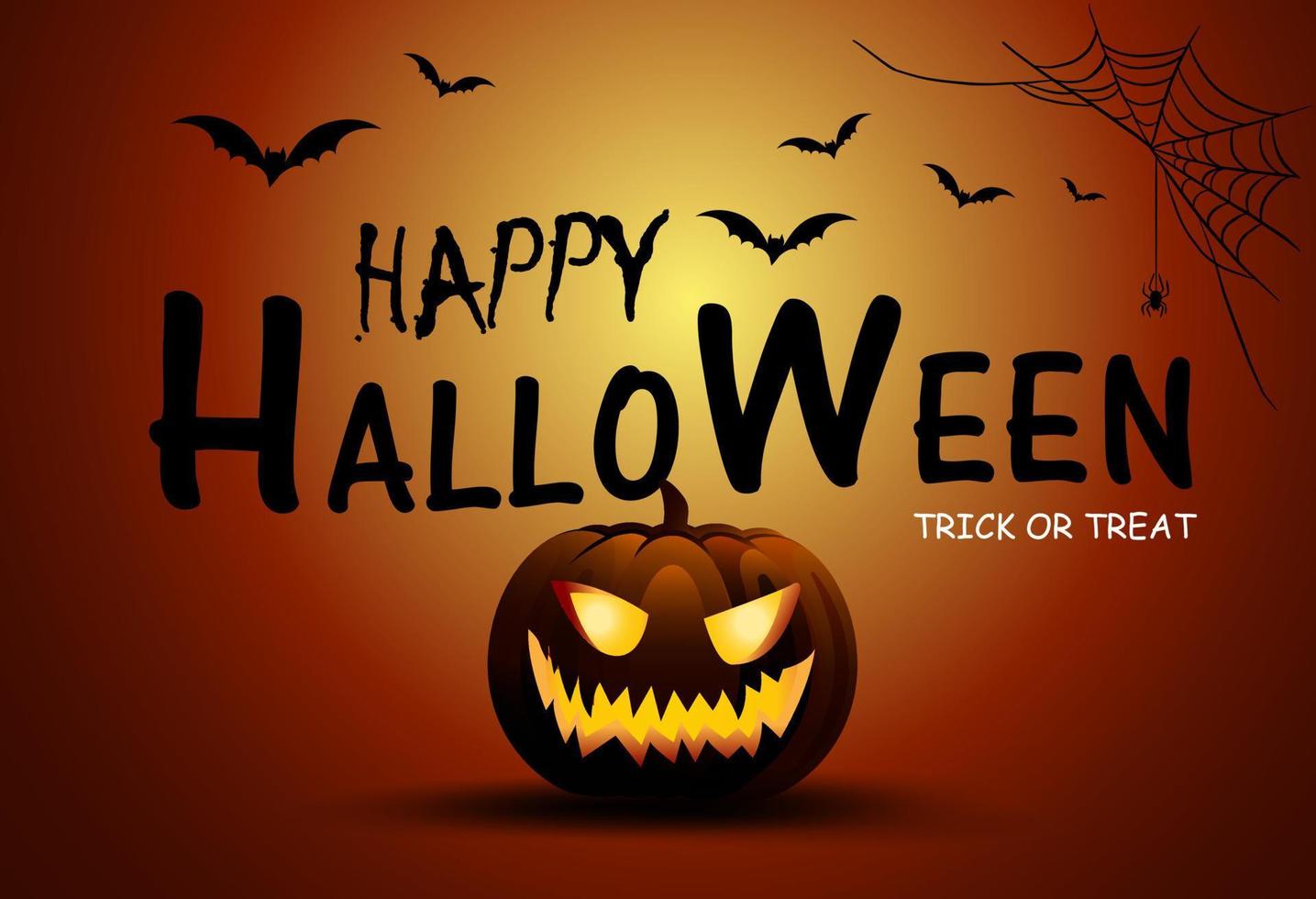 pumpkin and Halloween concept design. Halloween holiday. All Saints' Day vector