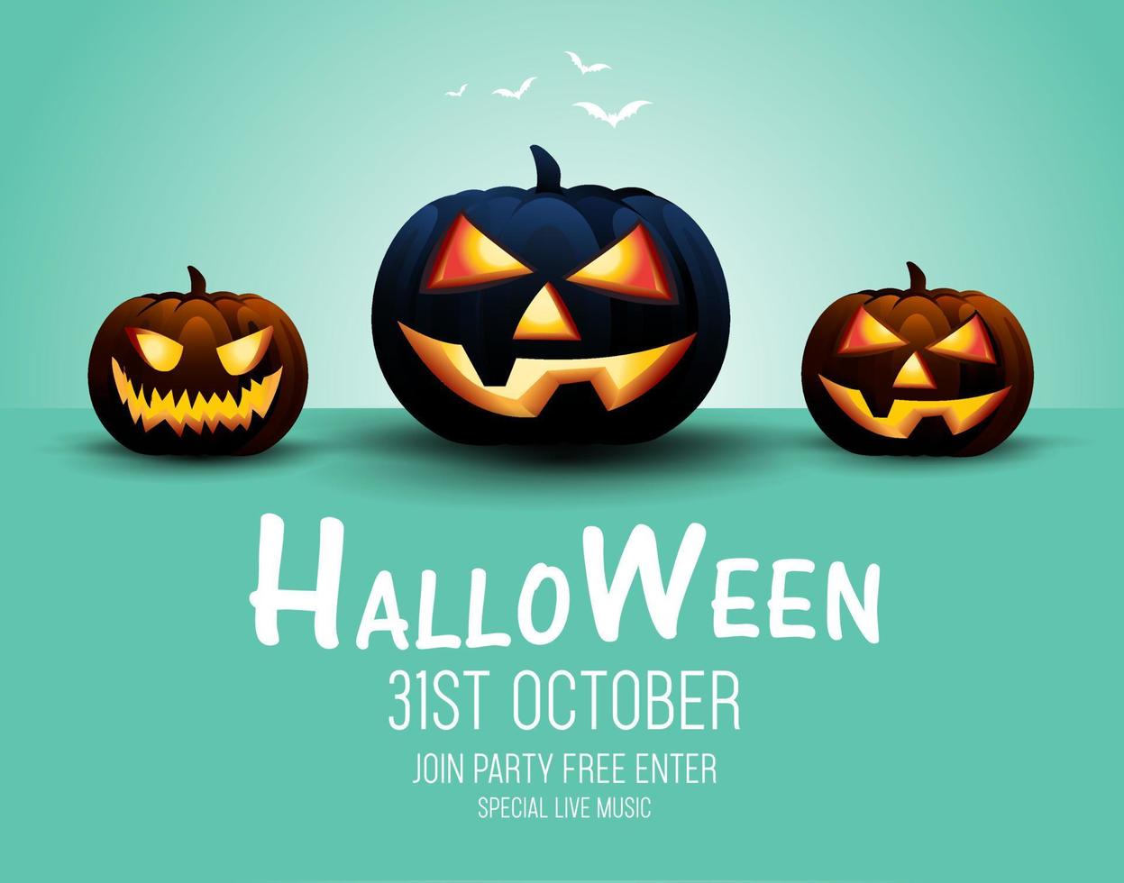 pumpkin and Halloween concept design. Halloween holiday. All Saints' Day vector