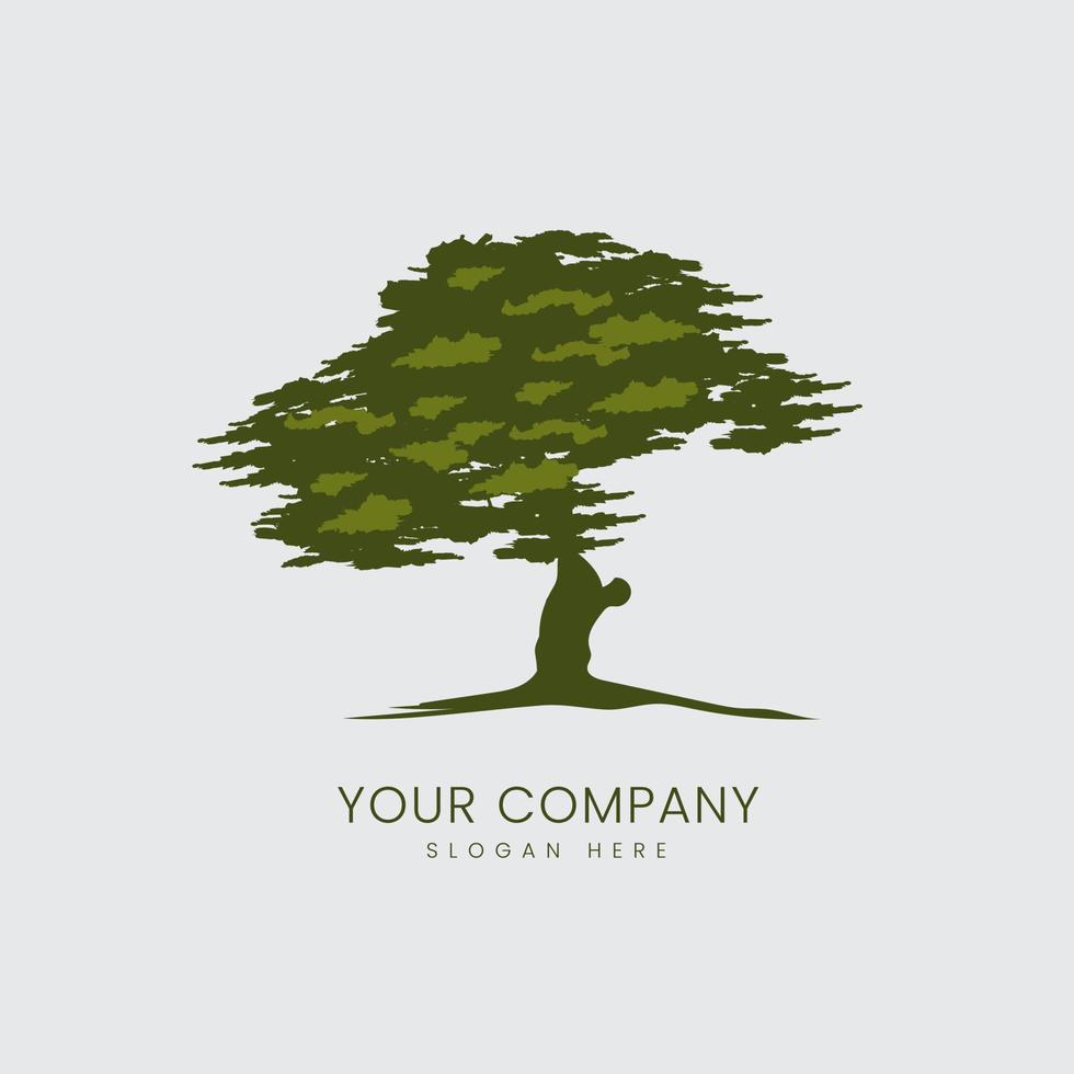 logotipo de árbol natural aislado en diseño de fondo blanco, utilizado en logotipo, icono, plantilla de símbolo vector