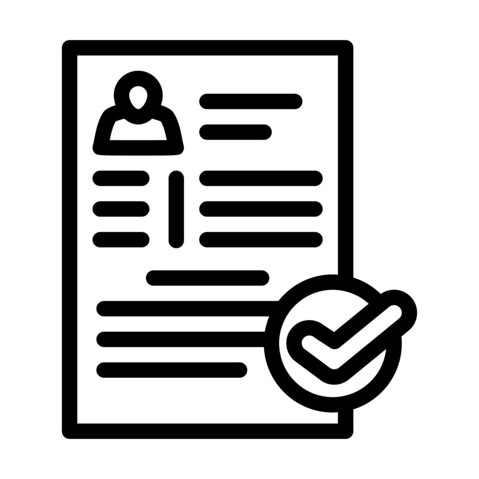 cv compliance line icon vector illustration