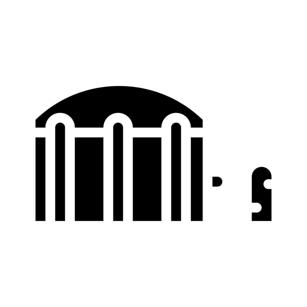 storage building alternative energy glyph icon vector illustration