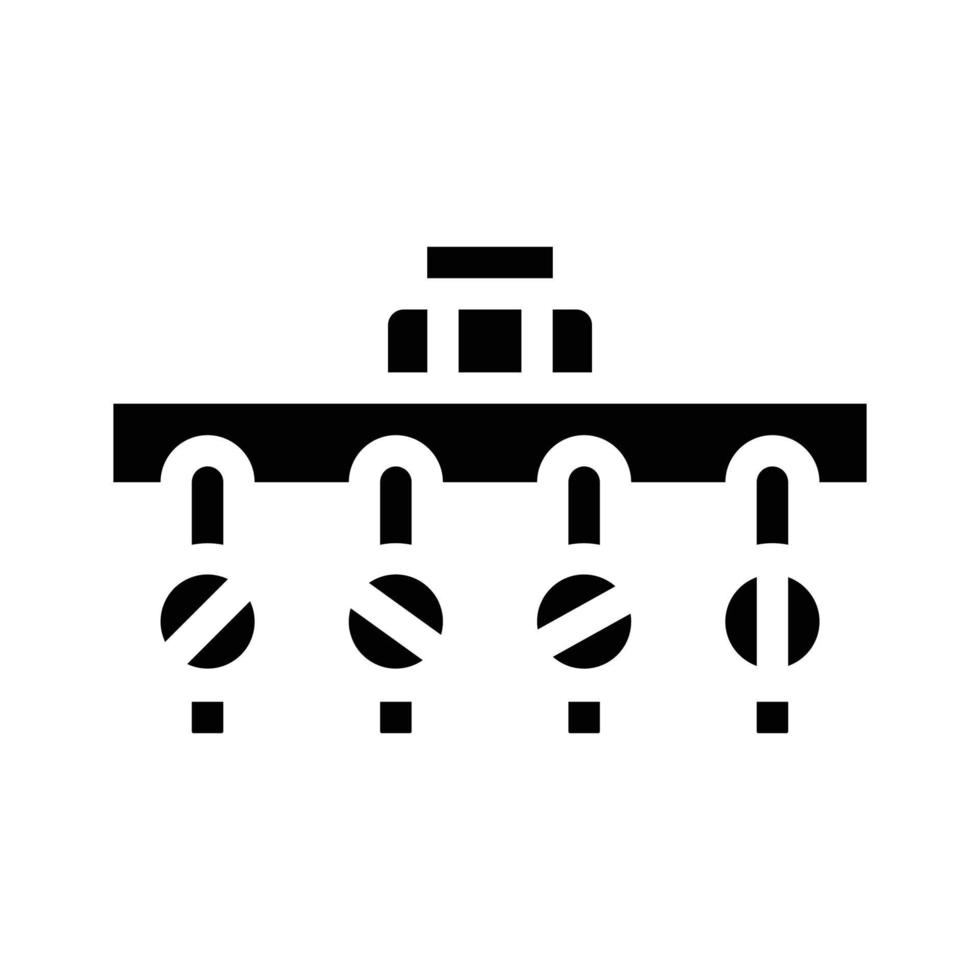 ilustración de vector de icono de glifo de sistema de tubería de riego