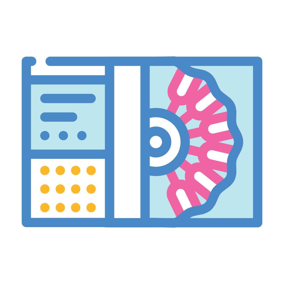 atomic absorption spectrometer color icon vector illustration