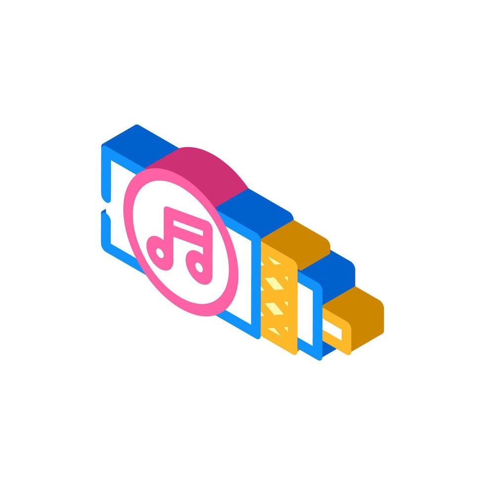 audio cable isometric icon vector illustration