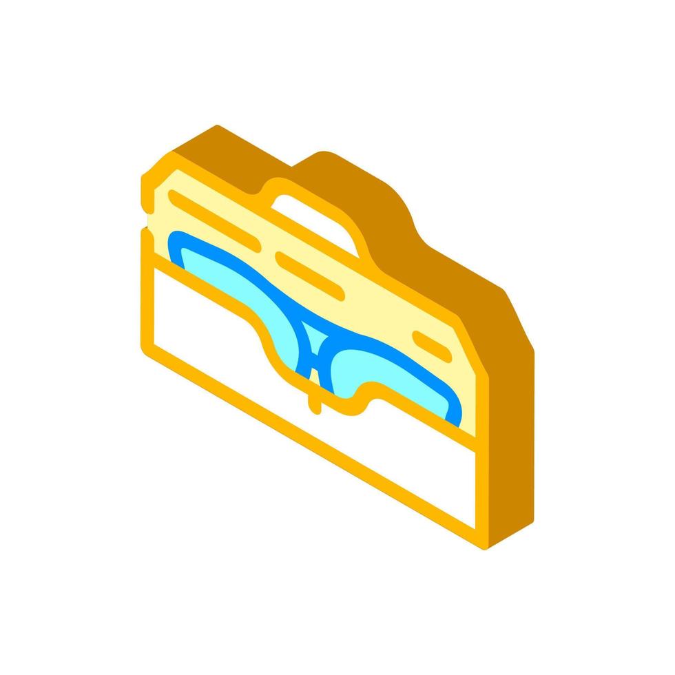 case for glasses isometric icon vector illustration
