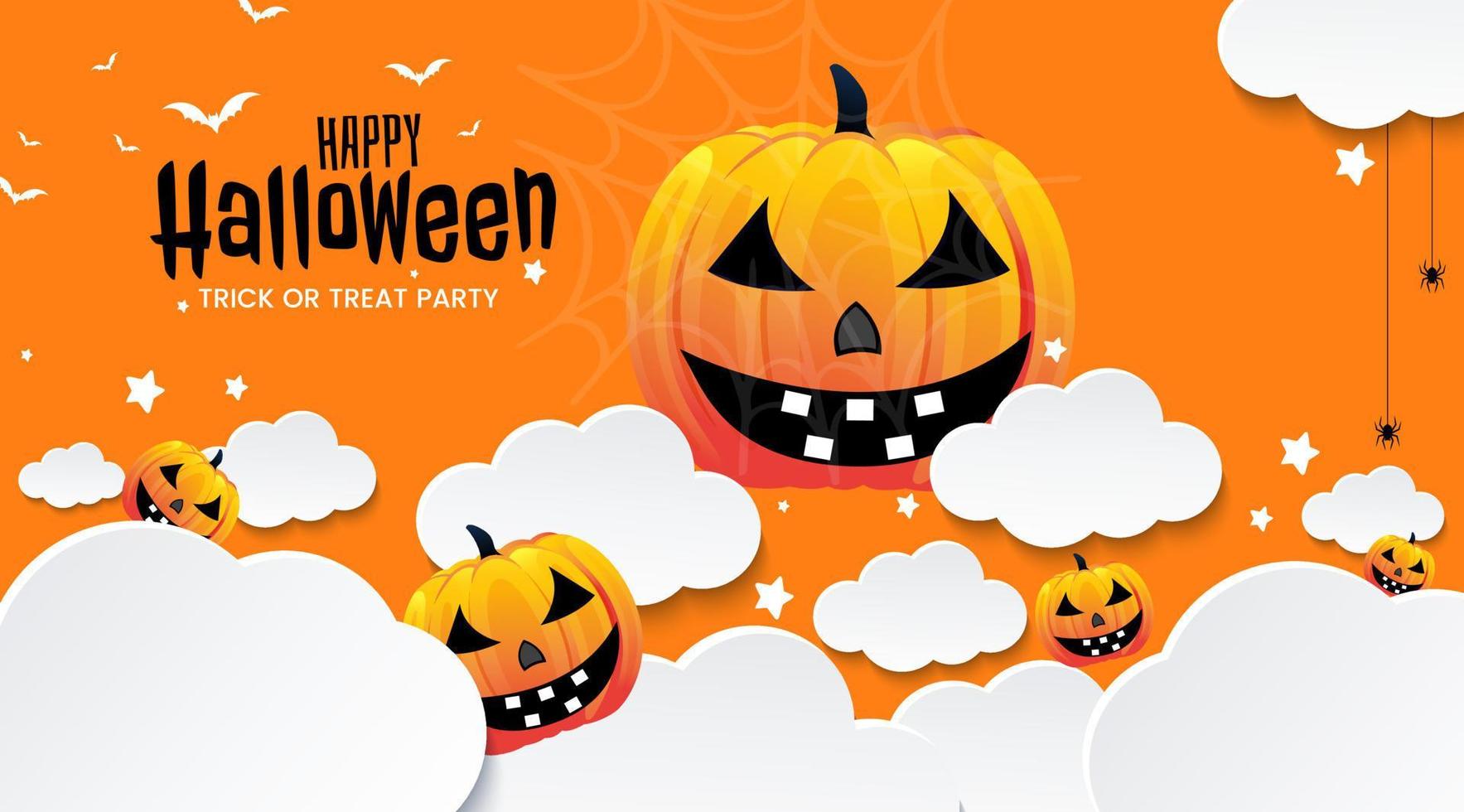 pumpkin and Halloween concept design. Halloween holiday. All Saints' Day vector