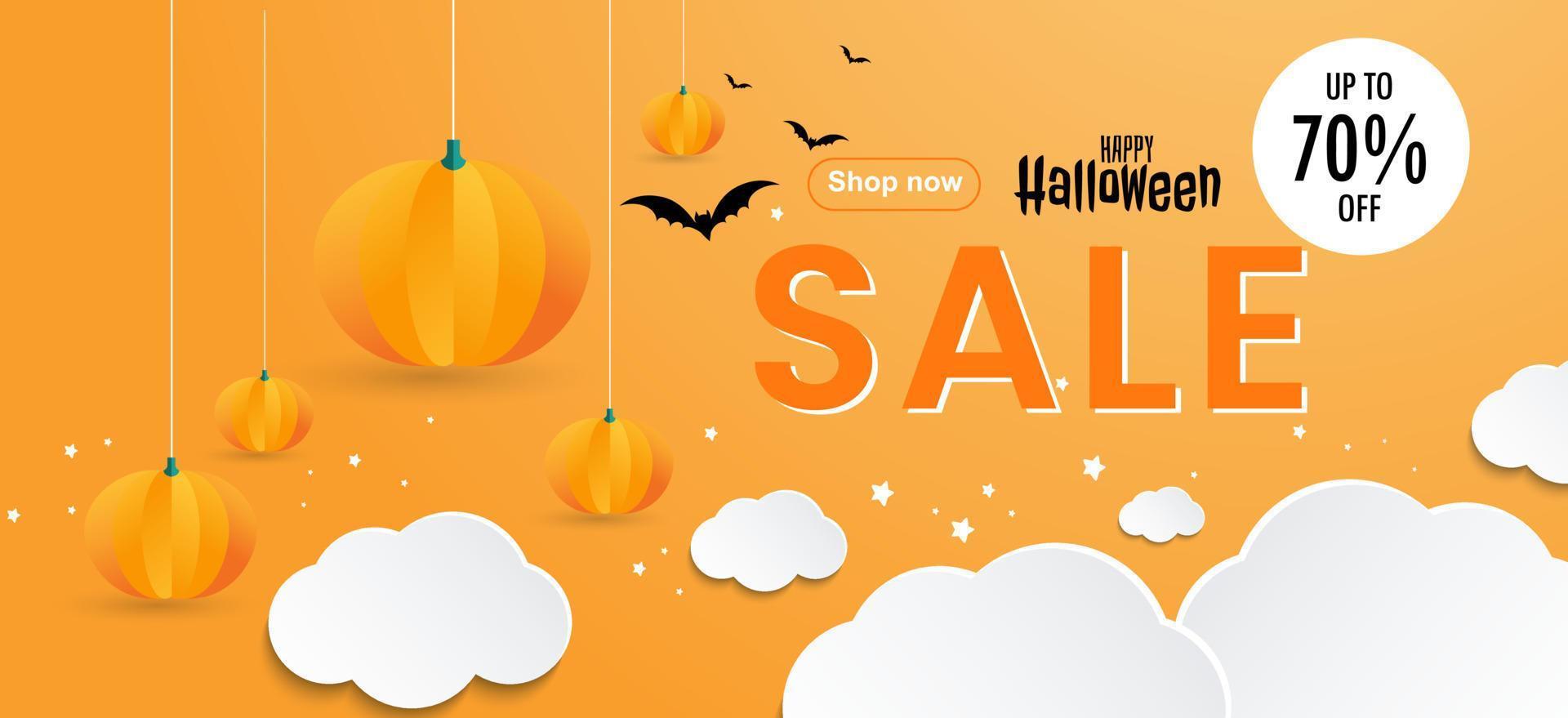 pumpkin and Halloween concept design. Halloween holiday. All Saints' Day vector