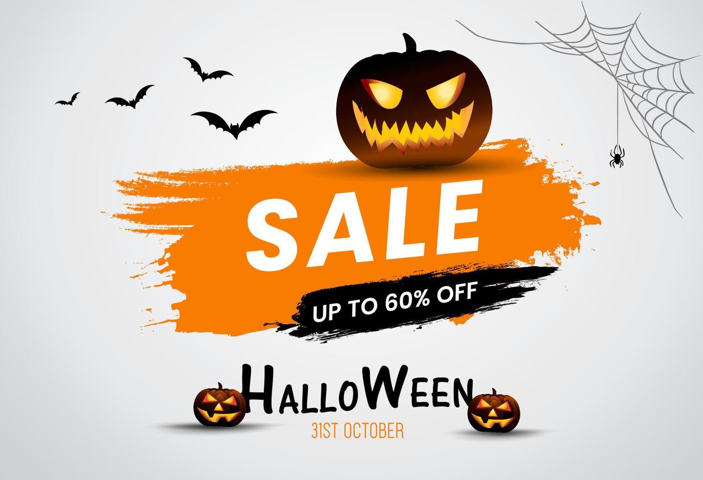 pumpkin and Halloween concept design. Halloween holiday. All Saints' Day vector