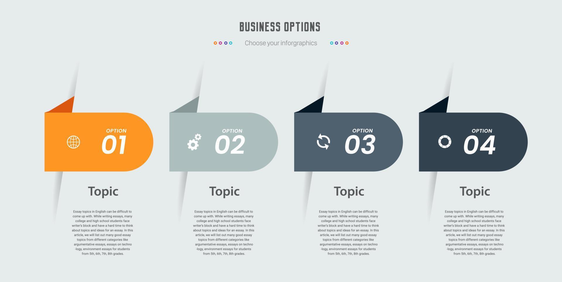 Infographic  five Layout Vector Illustration