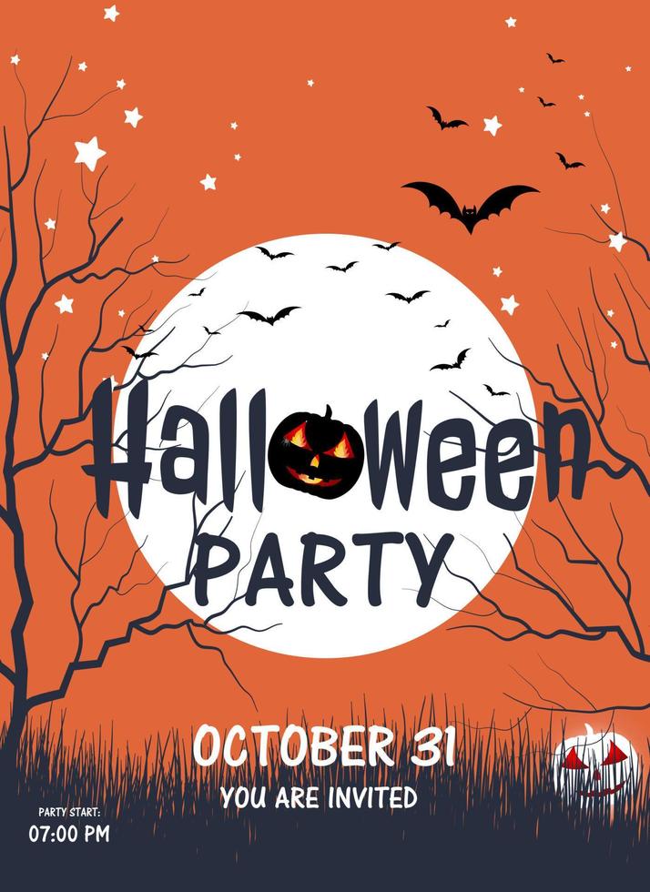pumpkin and Halloween concept design. Halloween holiday. All Saints' Day vector