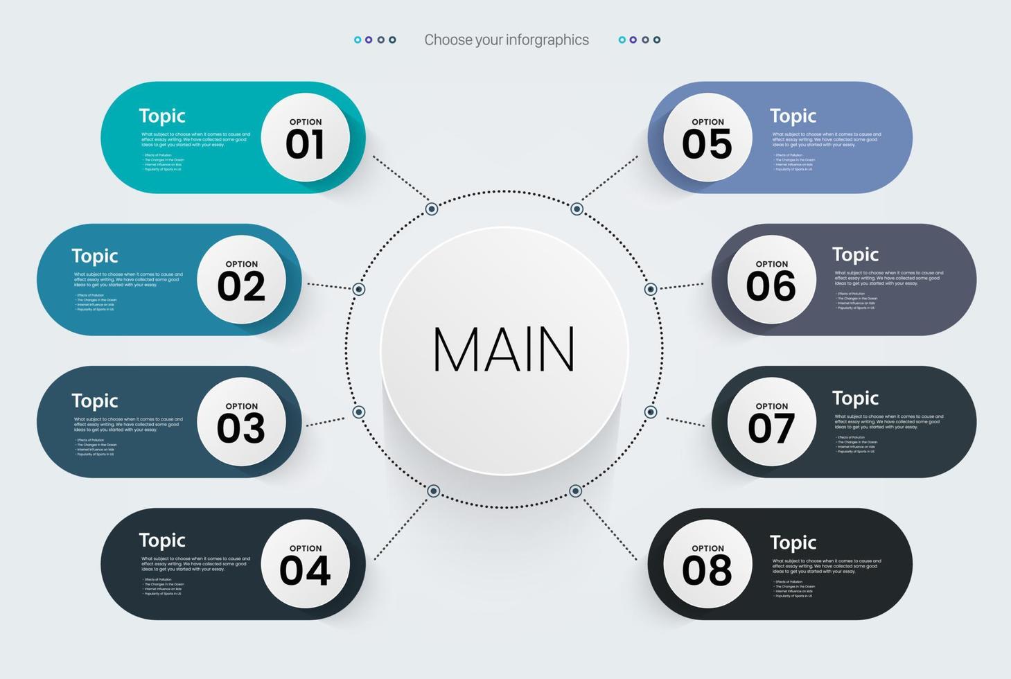 Infographic  five Layout Vector Illustration