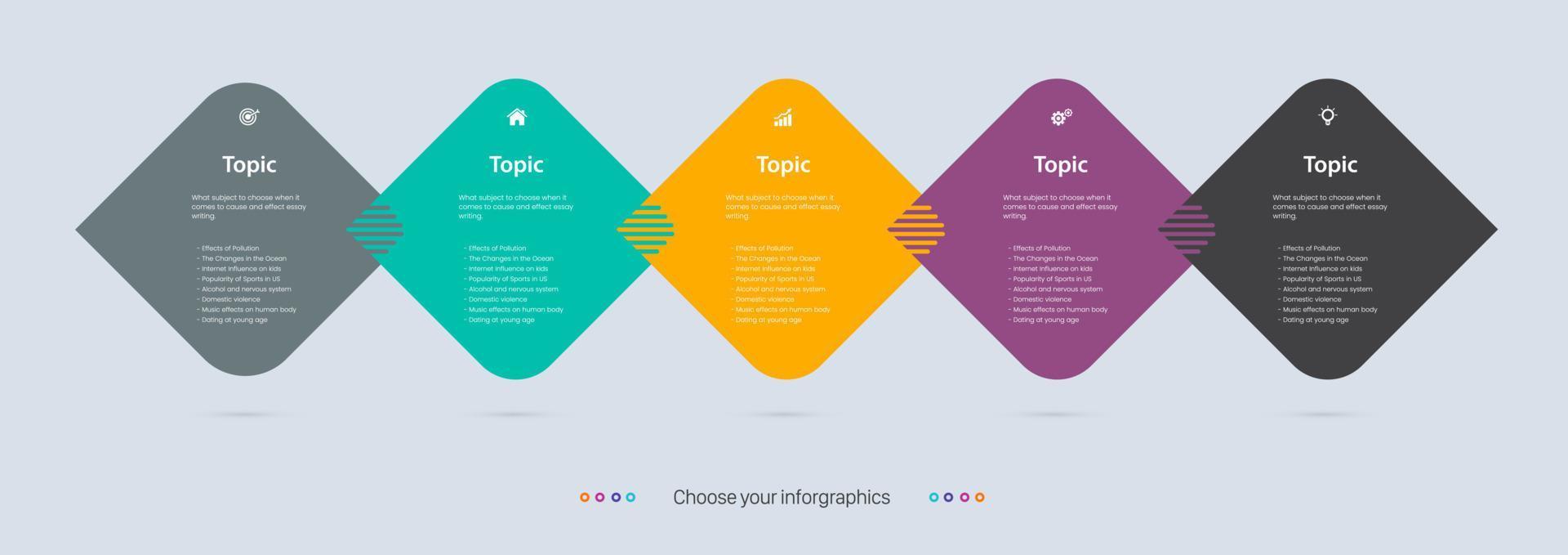 steps of Infographic Levels design for presentation and set of option banners design vector