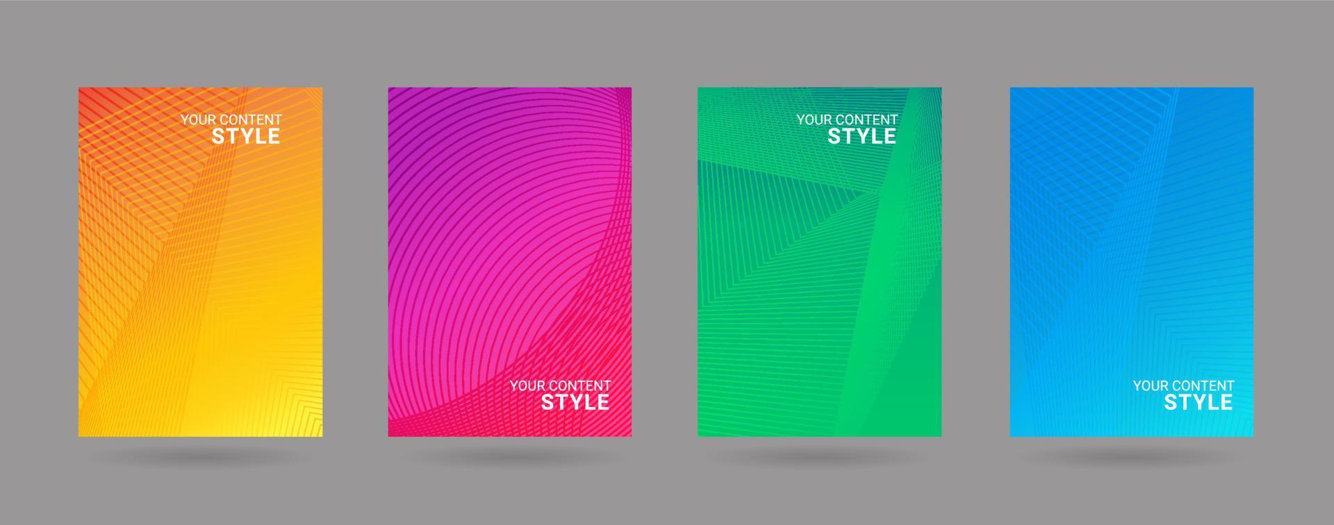 colorful set of Abstract modern graphic elements. Dynamical colored forms and line. Gradient abstract banners with flowing liquid shapes. Template for the design of a banner for presentation vector