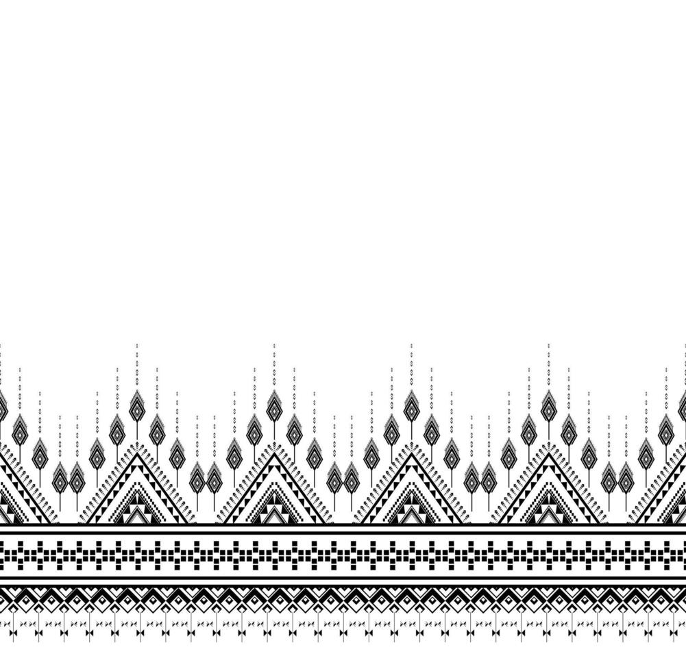 Geometric ethnic texture embroidery design with Dark Blue background or wallpaper and skirt,carpet,wallpaper,clothing,wrapping,Batik,fabric,sheet white triangle shapes Vector, illustration design vector