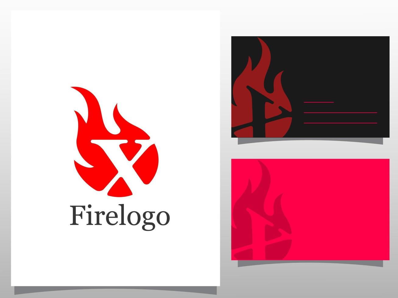 logotype fire . logo design element vector