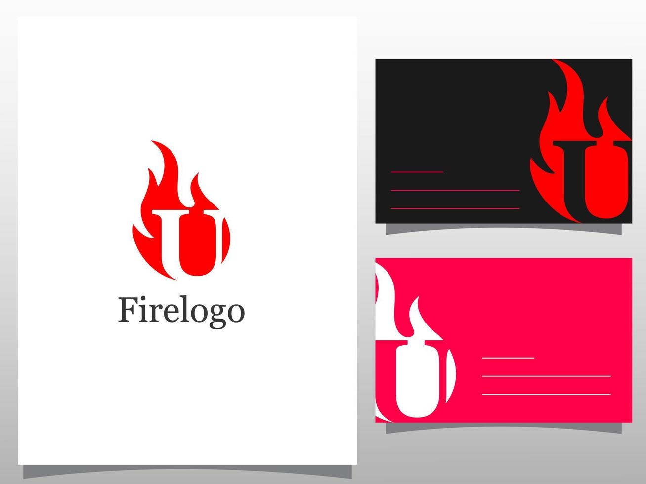 logotype fire . logo design element vector