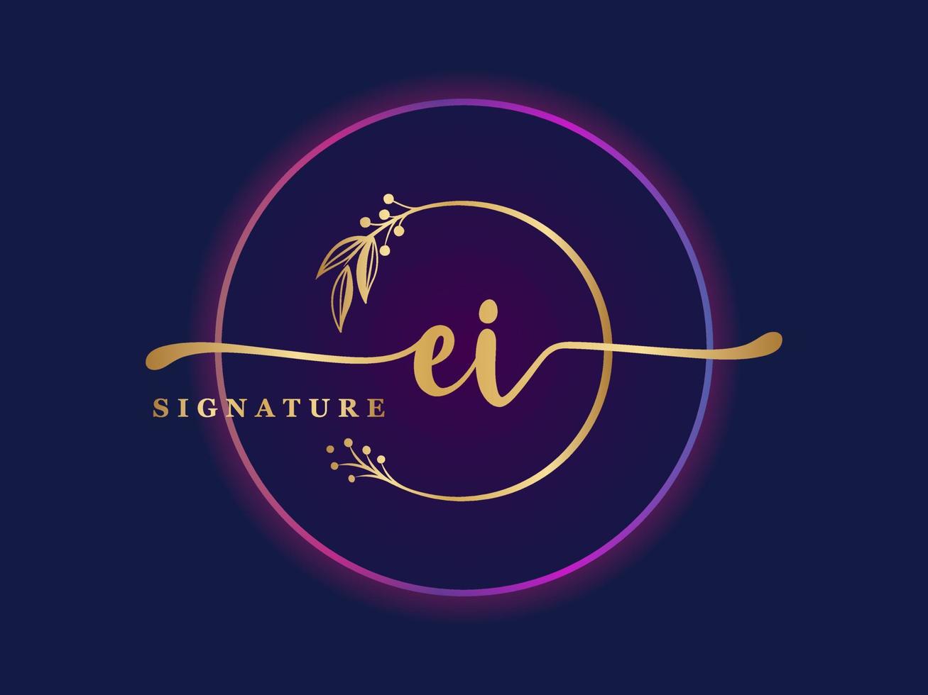 Luxury signature logo design usable for personal logo design vector