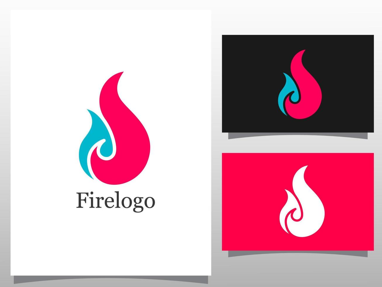 fired letter logo design vector