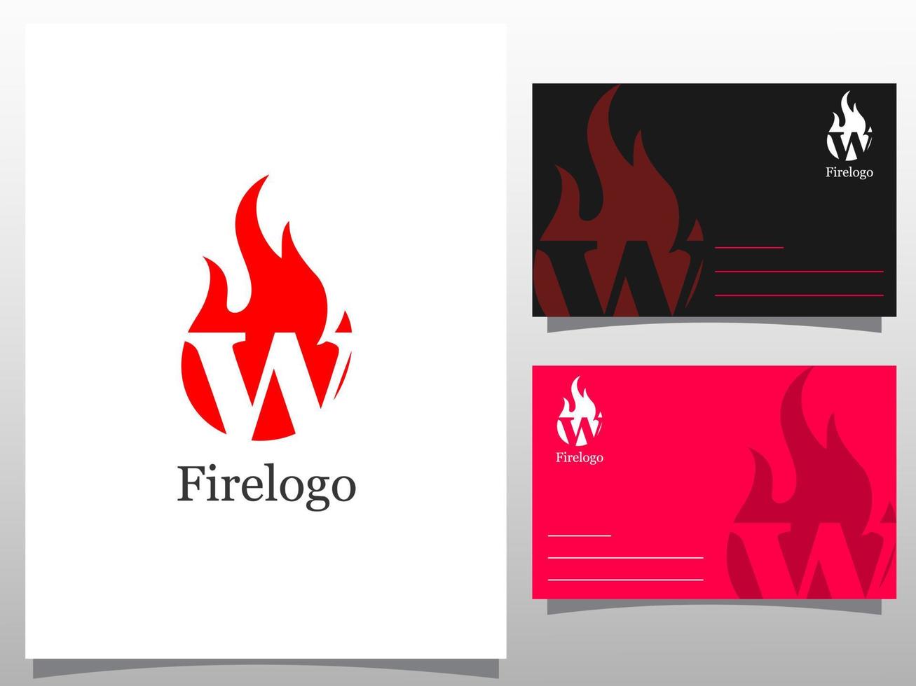 logotype fire . logo design element vector