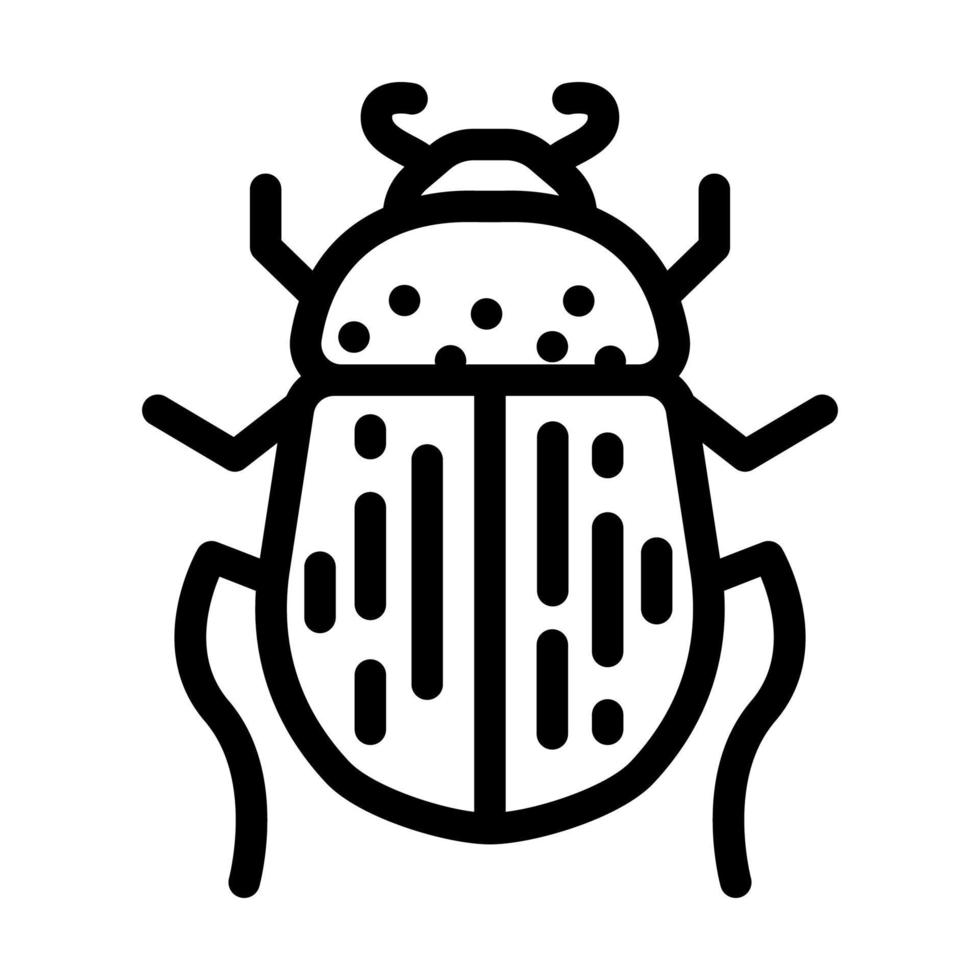 beetle bug egypt line icon vector illustration