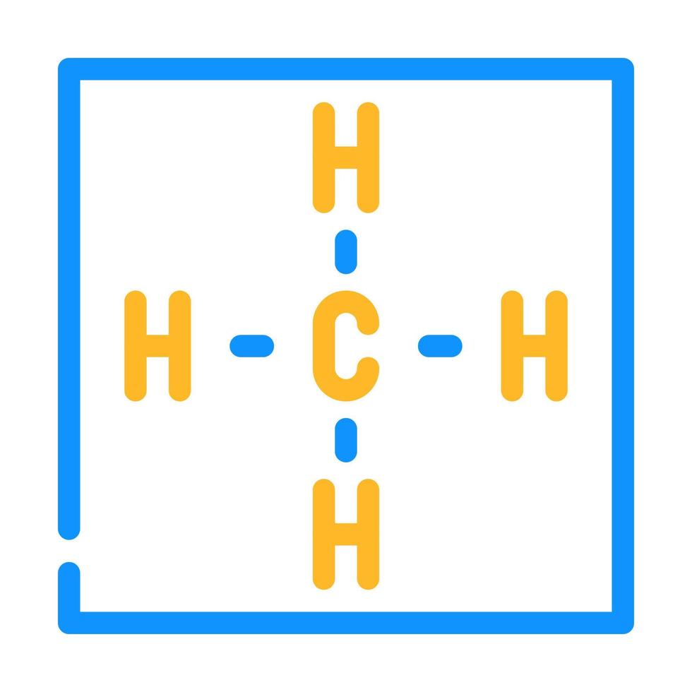 ilustración de vector de icono de color químico de biogás de metano