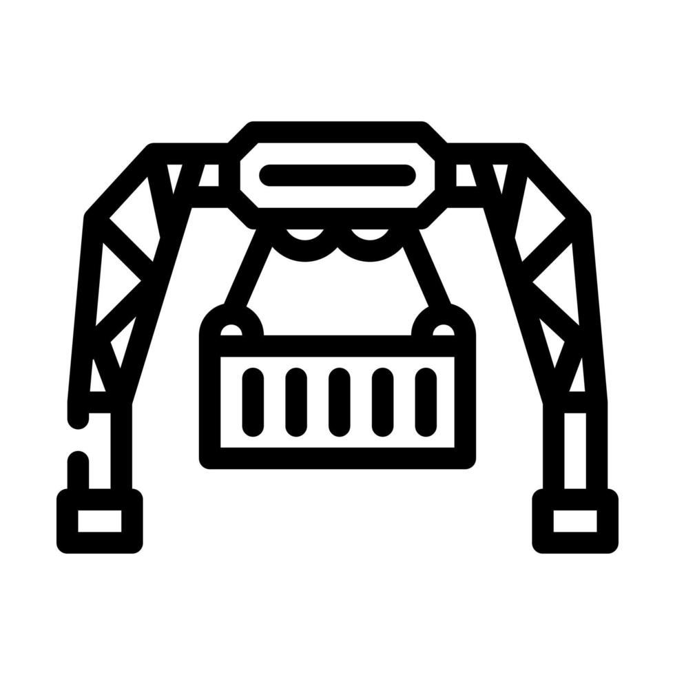 Ilustración de vector de icono de línea mayorista de contenedor de carga